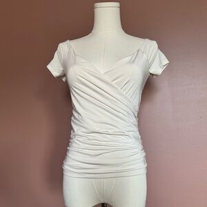 Express Cream Ruched Women's Blouse